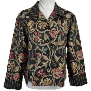 Vintage My Boyfriend's Back Boho Baroque Jacket Size S‎ Oversized Cropped Boxy